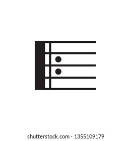 Music staff flat vector icon. Music symbols for websites, web design, mobile app.