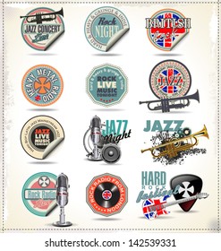 Music stamps and labels