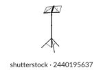 music stand, black isolated silhouette