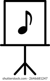 Suporte de Música com Ilustração Nota Black Line