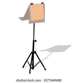 Music stand for scores,vector