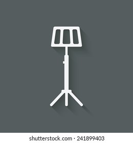 music stand symbol - vector illustration. eps 10