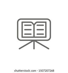 Music stand, theater icon. Element of theater icon. Thin line icon