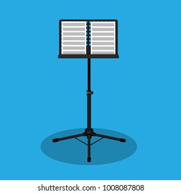 Music Stand Vector Illustration.