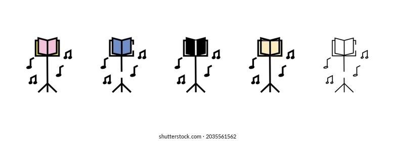 music stand vector type icon