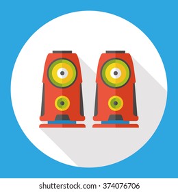 music stereo flat icon