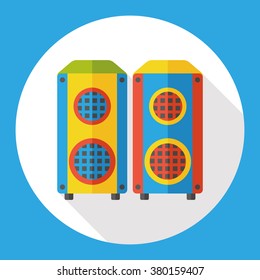 music stereo flat icon