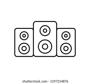 Music stereo system. vector icon