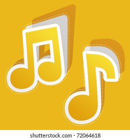 Musikaufkleber-Set.