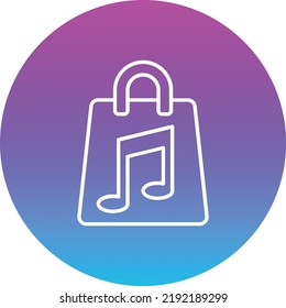 Music Store App vector icon. Can be used for printing, mobile and web applications.