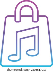 Music Store App vector icon. Can be used for printing, mobile and web applications.