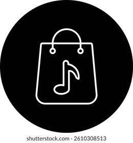 Music Store App vector icon. Can be used for printing, mobile and web applications.