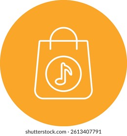 Music Store App vector icon. Can be used for printing, mobile and web applications.