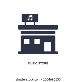 music store icon. Simple element illustration from music concept. music store editable symbol design on white background. Can be use for web and mobile.