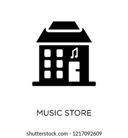 Music store icon. Music store symbol design from Music collection. Simple element vector illustration on white background.