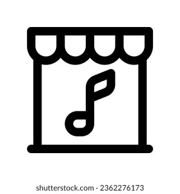 music store icon. vector icon for your website, mobile, presentation, and logo design.