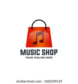 Music Store Logo Template Design Stock Vector (Royalty Free) 1020239119 ...