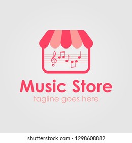 Music Store Logo Template Design