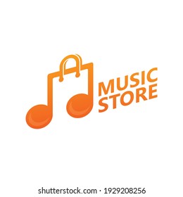 Music store logo template design