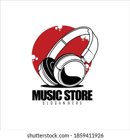 MUSIC STORE LOGO TEMPLATE READY FORMAT EPS 10