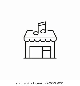music store note icon sign vector