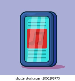 flujo de música sobre el concepto de smartphone ilustración vectorial de dibujos aislados en estilo plano