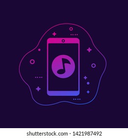 music streaming app vector icon