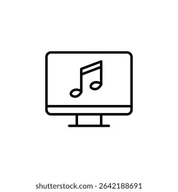 Music Streaming On Digital Screen For Modern Entertainment Concept