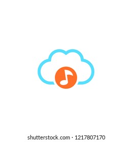 music streaming service, cloud icon