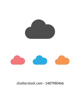 Music streaming service icon set isolated on white background. Sound cloud computing, online media streaming, online song, audio wave. Vector Illustration