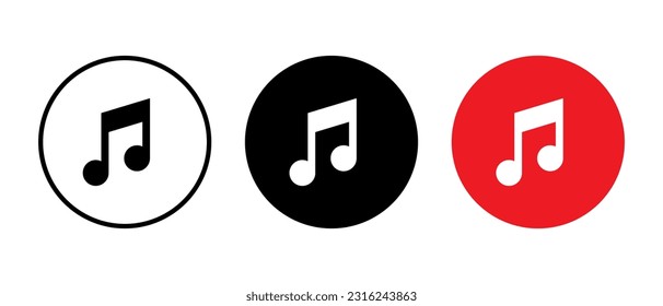 Music streaming service icon vector. Multimedia elements