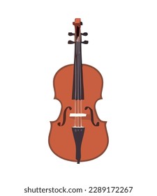 Icono de violín de instrumento de cadena musical aislado