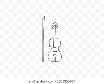 Music, string, violin icon. Vector illustration, flat design.