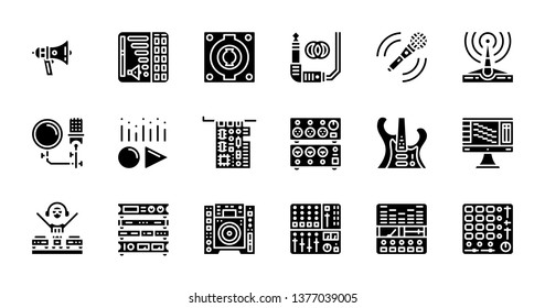 Music studio icon set