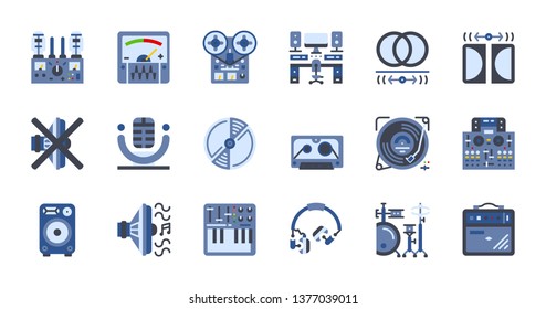 Music studio icon set
