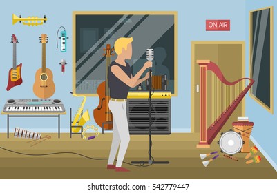 Music studio illustration.