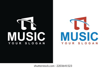 Music studio logo design vector vintage Iliustration audio brand 