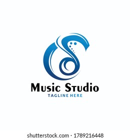 music studio logo icon vector isolated