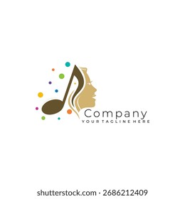 logotipo de estúdio de música com uma aparência simples e luxuosa