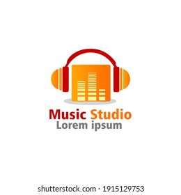 logotipo de estudio de música en vector