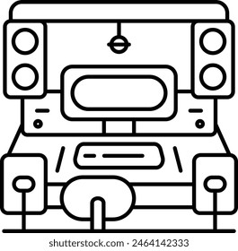 Music Studio outline icon vector illustration