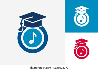 Music Study Logo Template Design Vector, Emblem, Design Concept, Creative Symbol, Icon