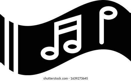 Music - Study subject icon set. High quality solid vector illustration for website and mobile application.