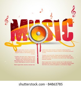 design de modelo de vetor de estilo de música