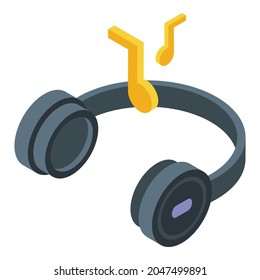 Music subscription icon. Isometric of music subscription vector icon for web design isolated on white background
