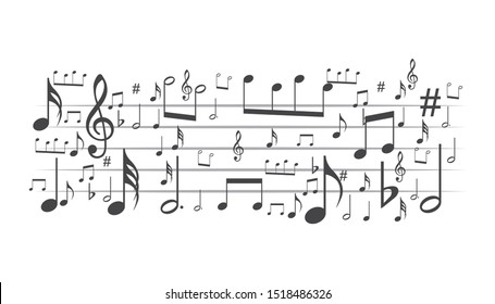 music symbol background , Elements musical background music background  vector
