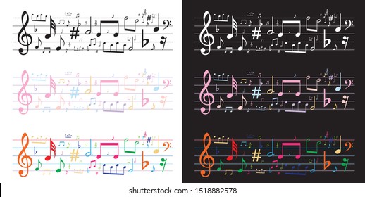 music symbol background , Elements musical background music background  vector
