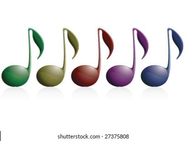 The music symbol in colors