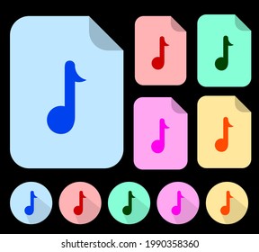 music symbol flat icon, vector light color