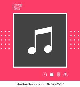 Music symbol icon, elements for your design